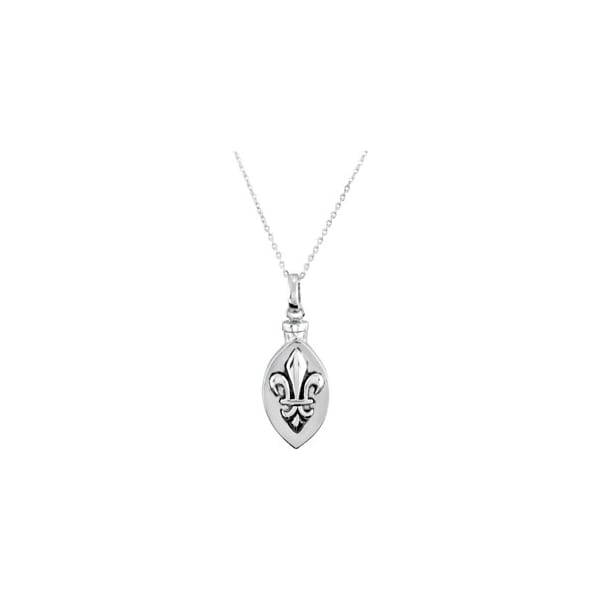 Fleur de Lis Pendant and Chain - Cremation Jewelry