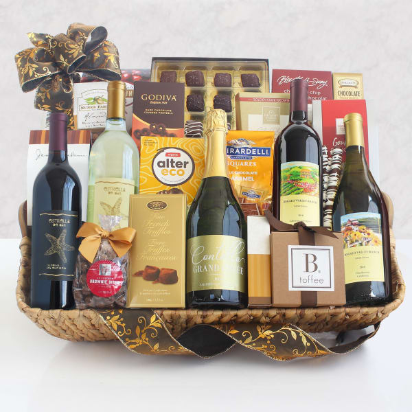 California Sierra Grandeur Wine Gift Basket –