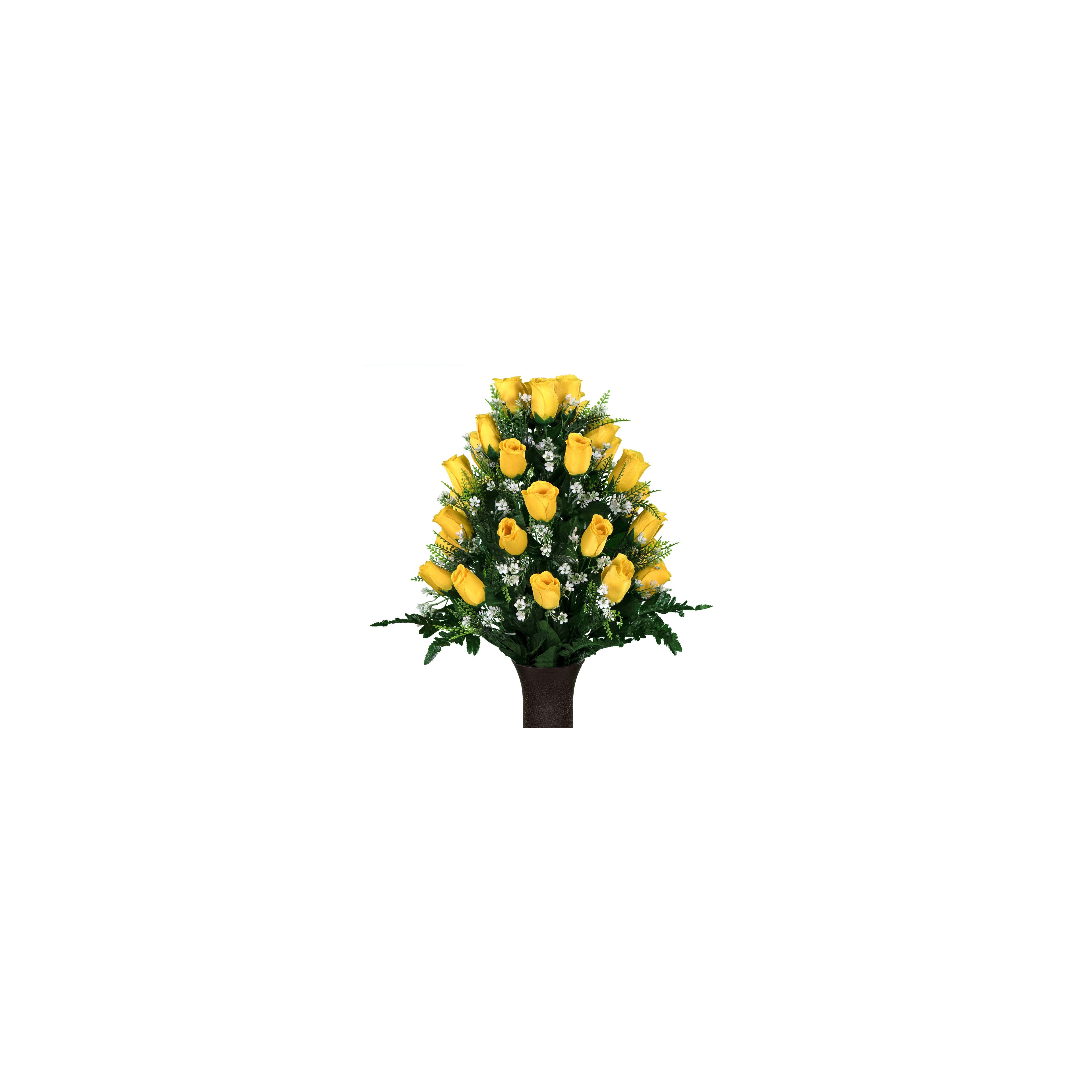 A lovely mix of yellow roses, greenery, and white fillers, ideal for celebrations.