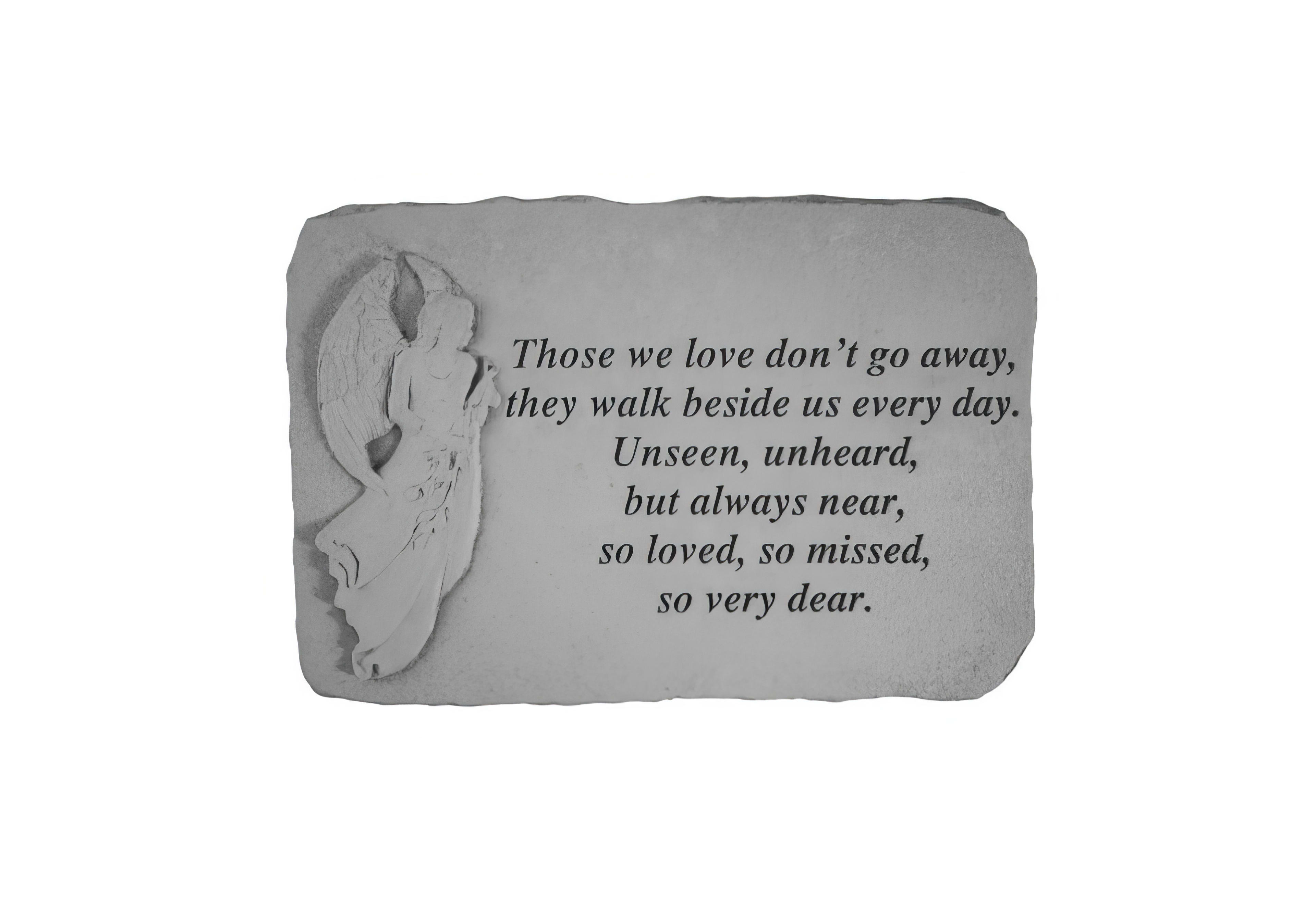 A heartfelt tribute honors loved ones who linger in spirit in a peaceful garden.
