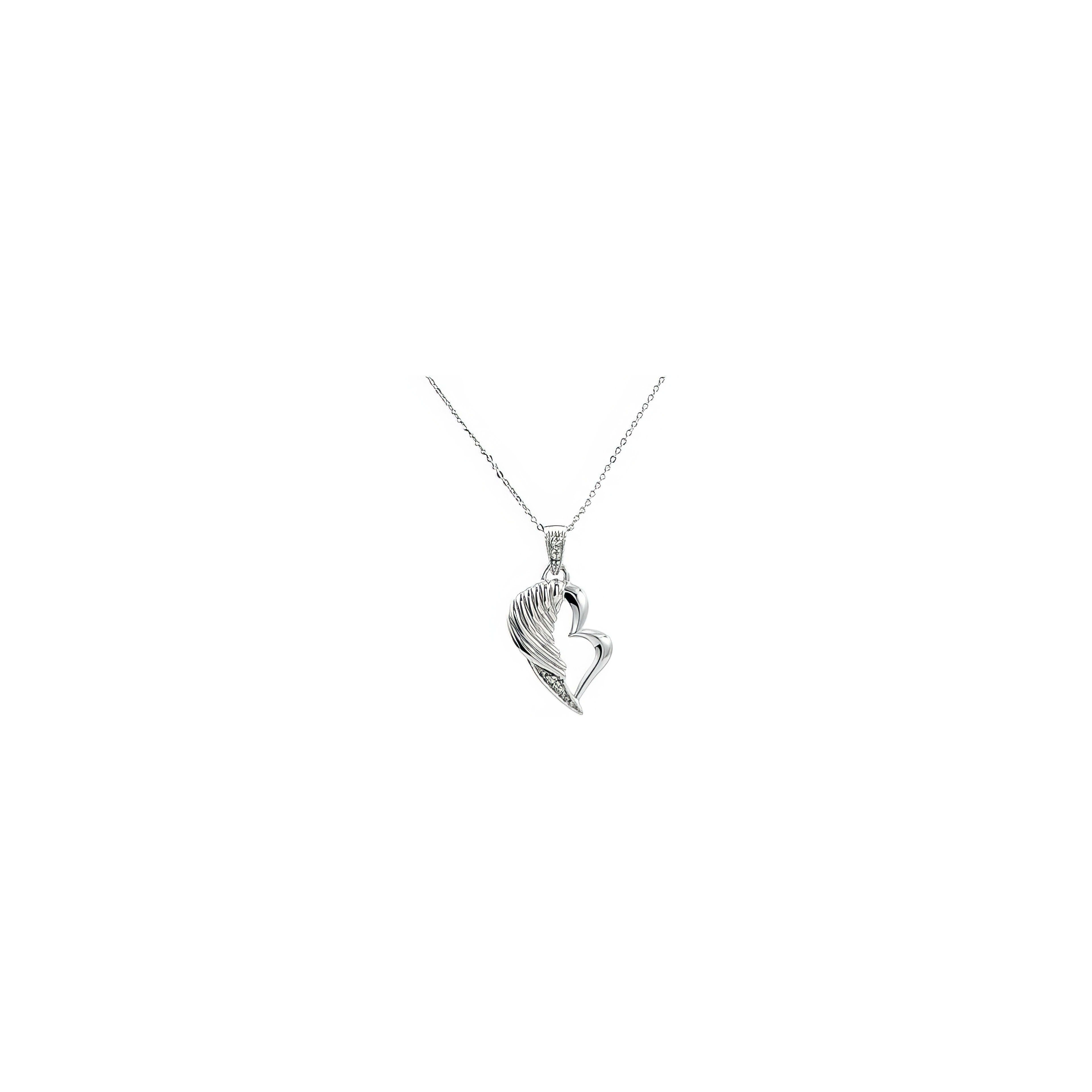 Elegant silver heart pendant necklace perfect for romantic gifts or personal style enhancement.