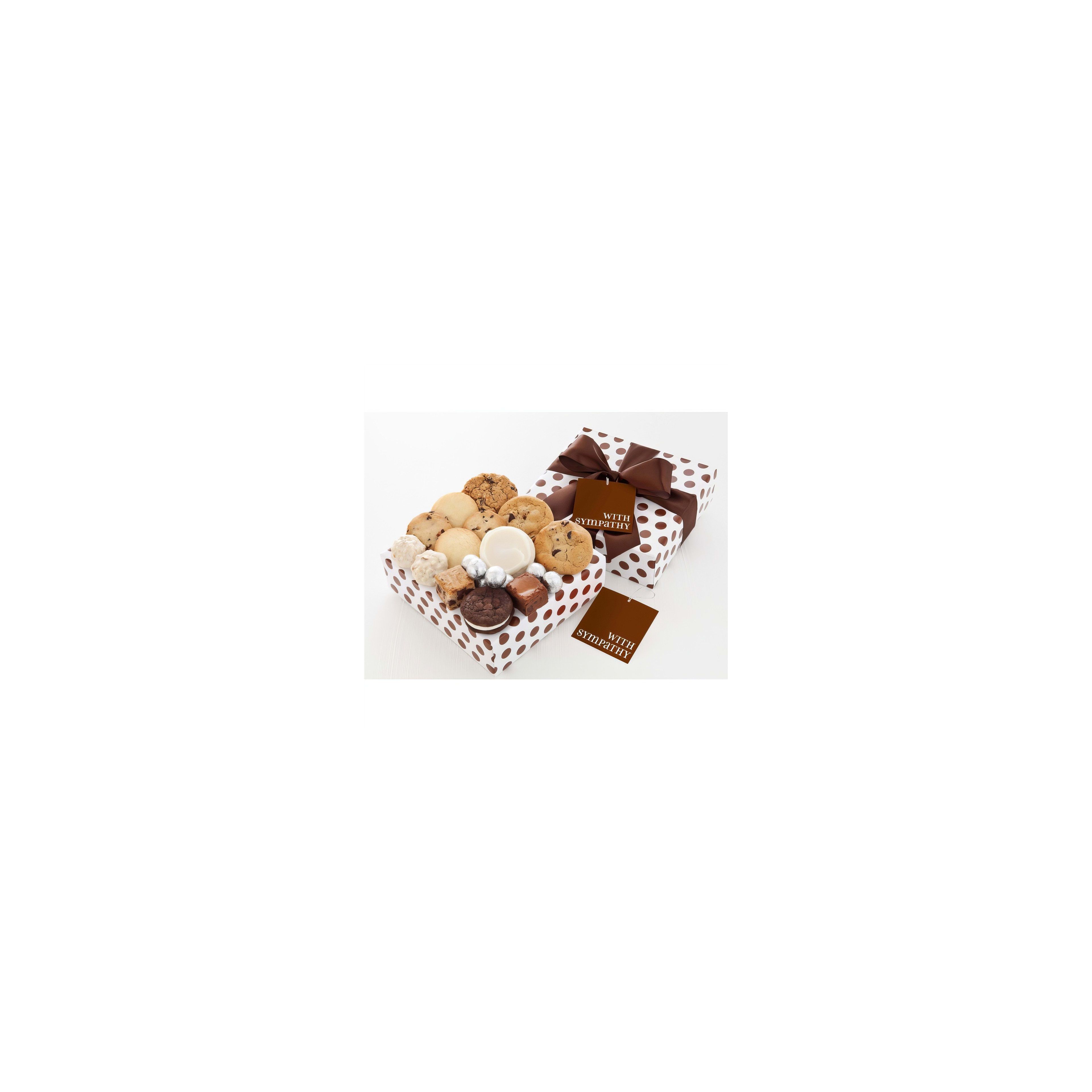 A gift box filled with cookies and treats offers comfort in tough times.