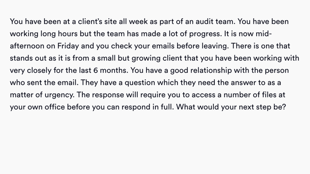 situational judgement practice question customer service