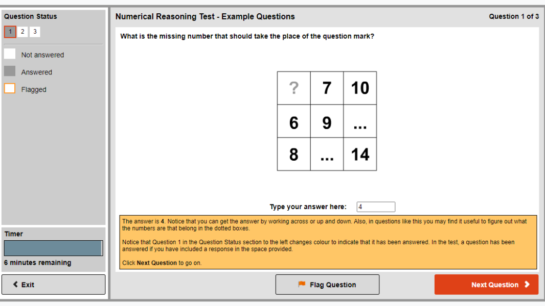 Revelian numerical reasoning test