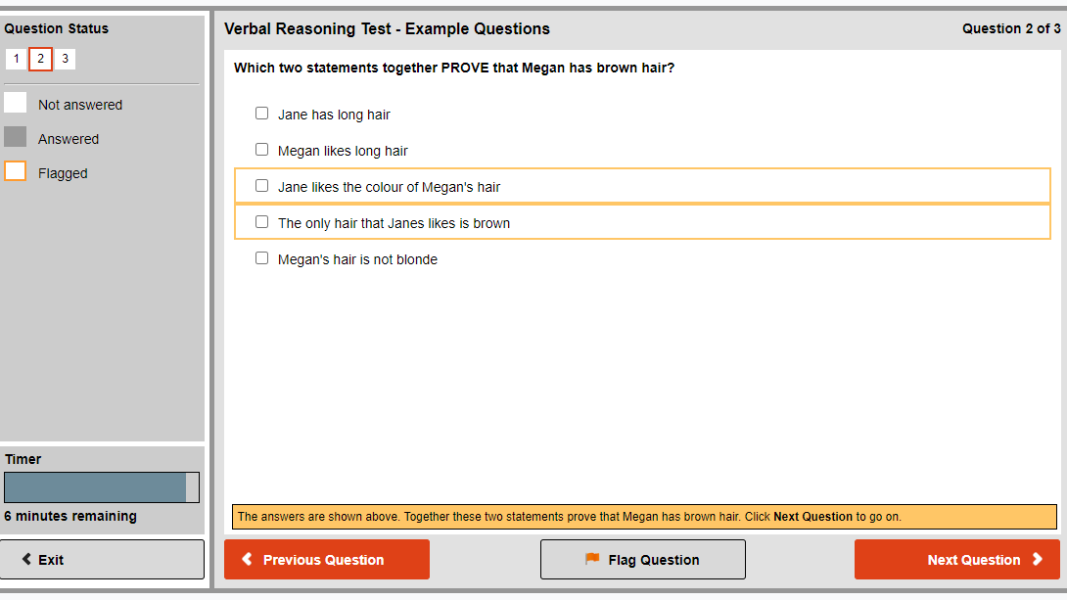 Revelian verbal reasoning test