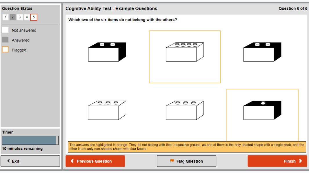 Revelian cognitive ability test