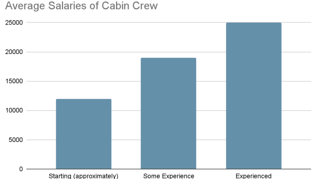 informazioni sullo stipendio e sulla carriera dell'equipaggio di cabina