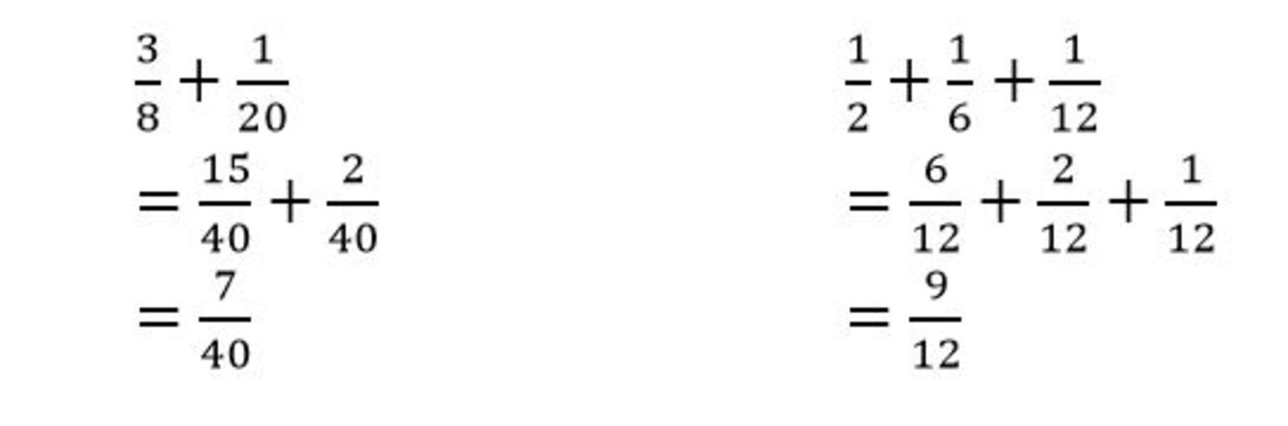 Can You Add Fractions With Different Denominators