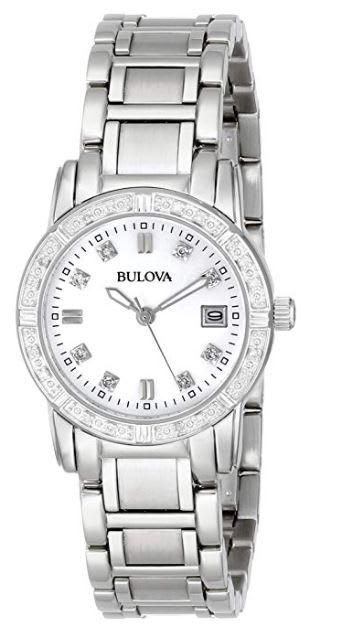 Bulova Women's 96R105 Diamond-Accented Stainless Steel Watch