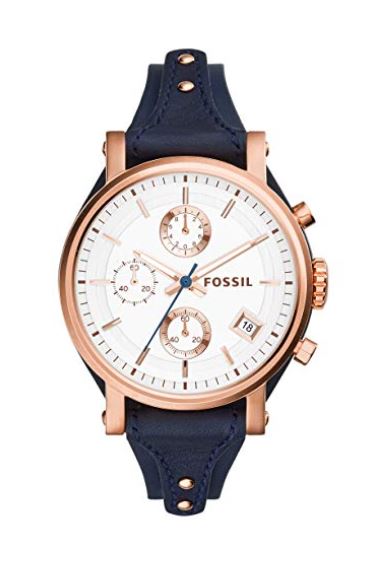 fossil original boyfriend chronograph leather watch