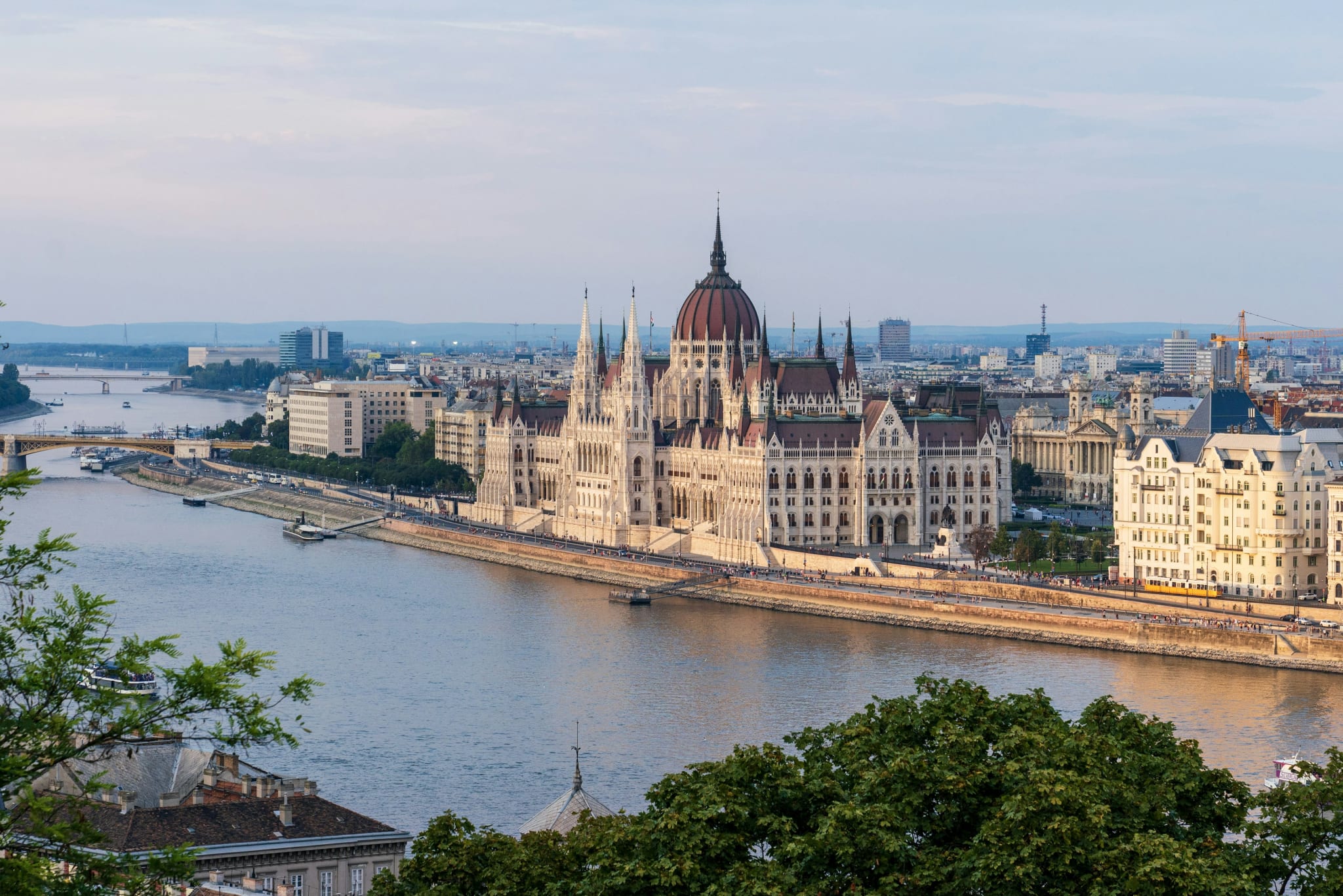The Hungarian Parliament on the Danube in Budapest