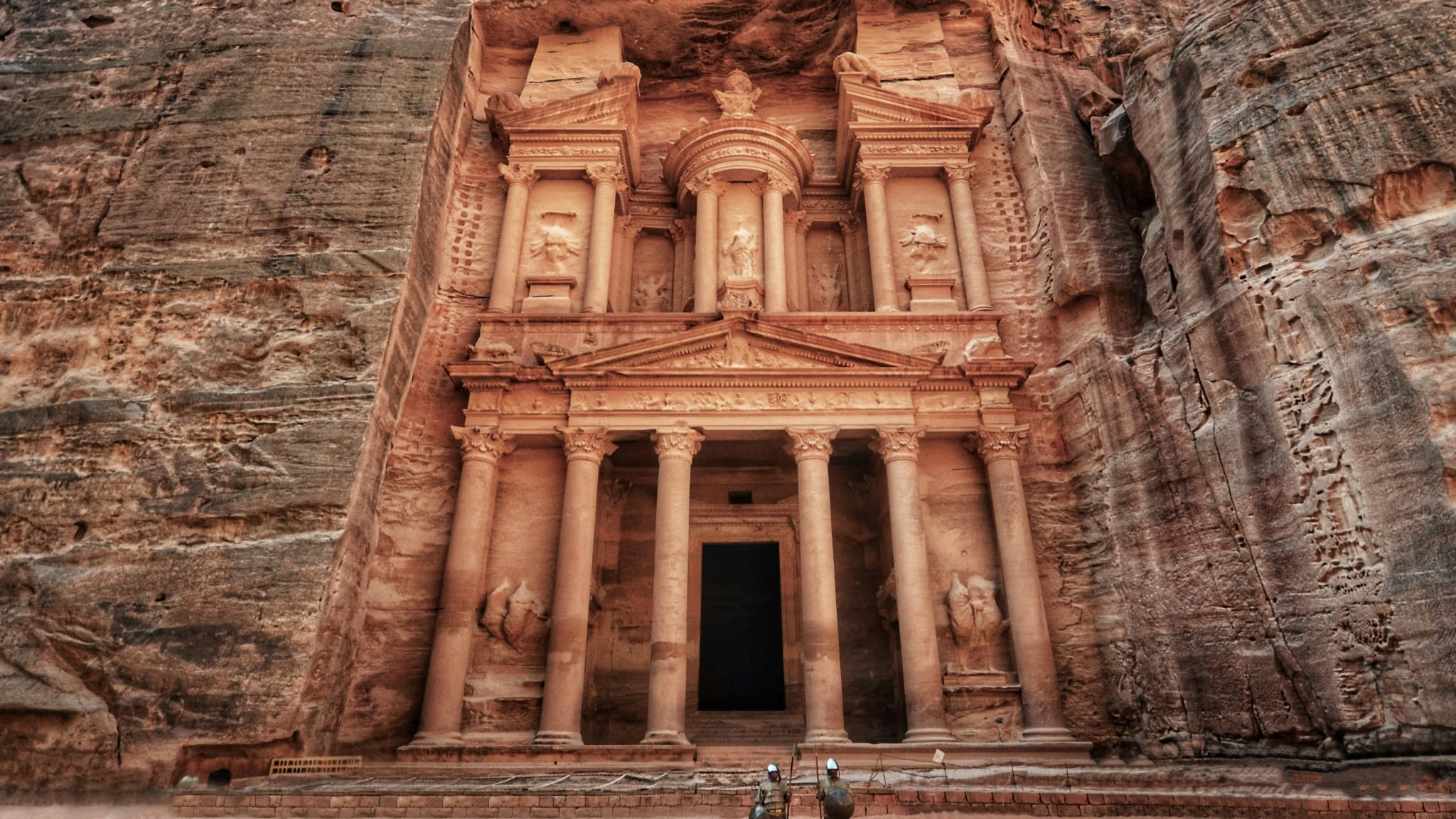 The Treasury, Al-Khazneh, in Petra, Jordan