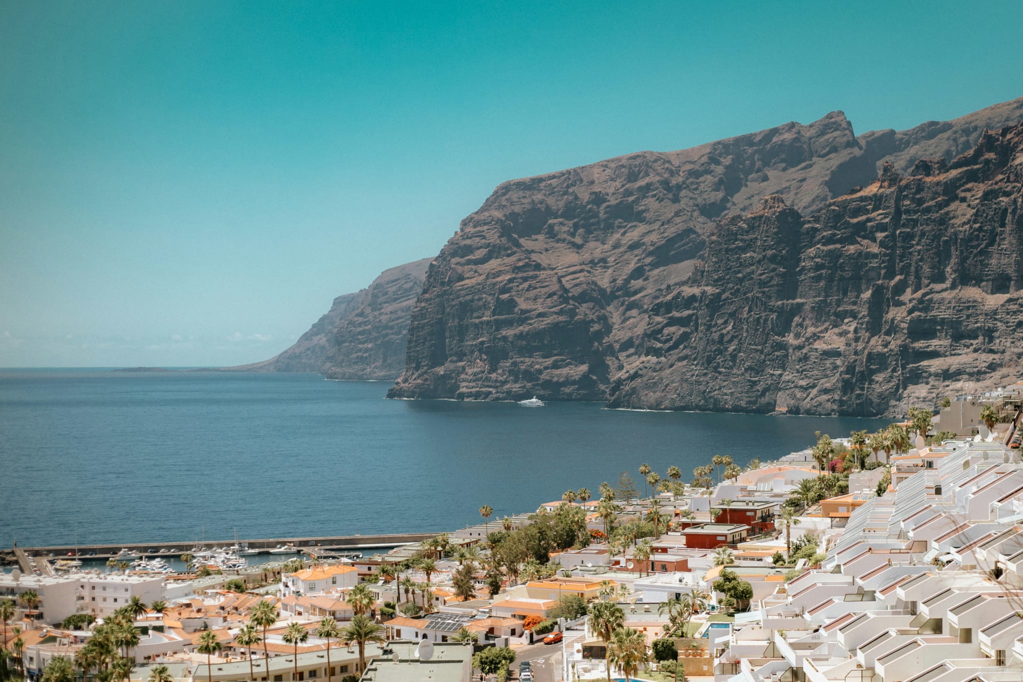 The cliffs of Los Gigantes on the west coast of Tenerife