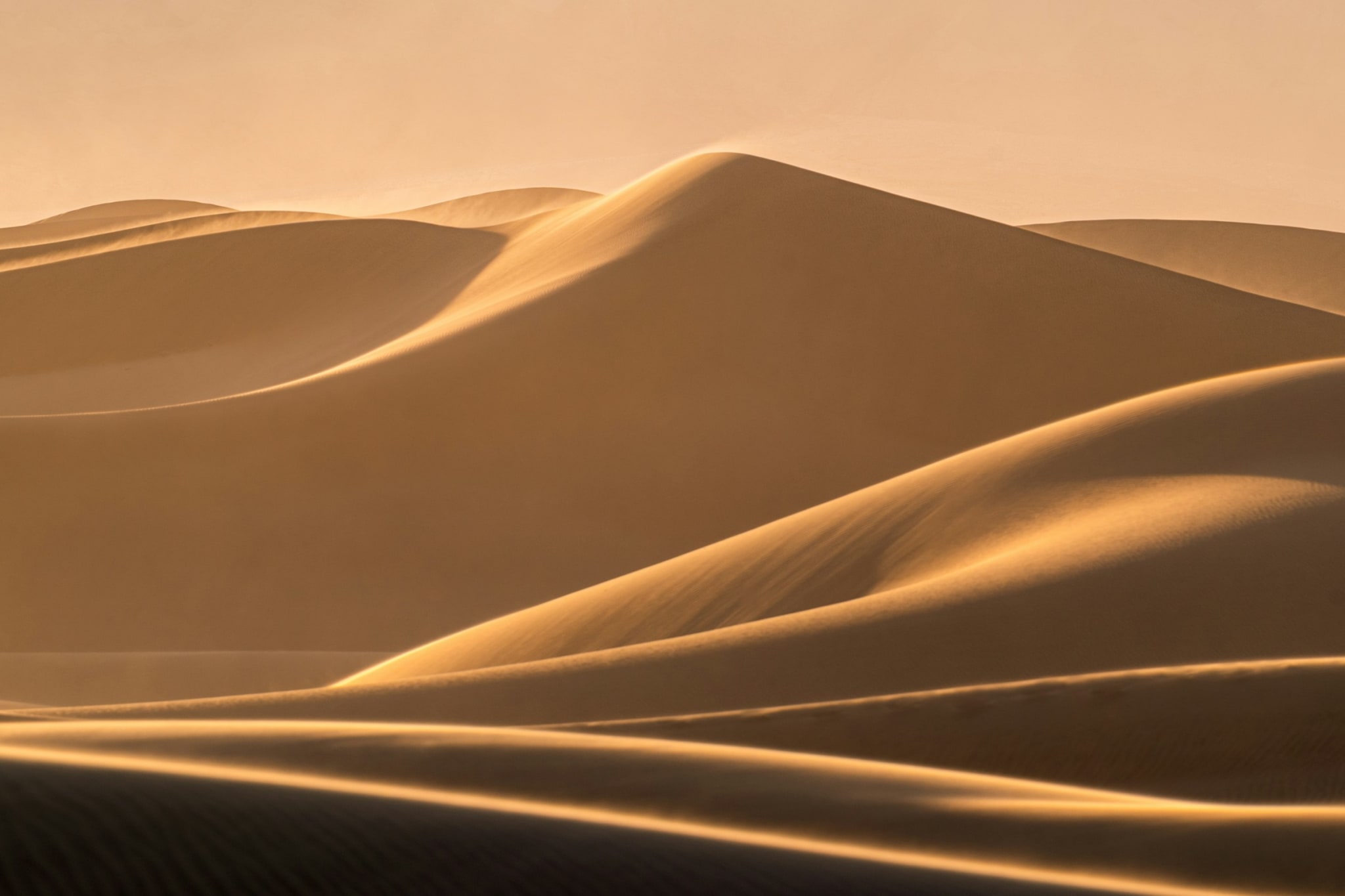 Sand dunes in Death Valley in morning light