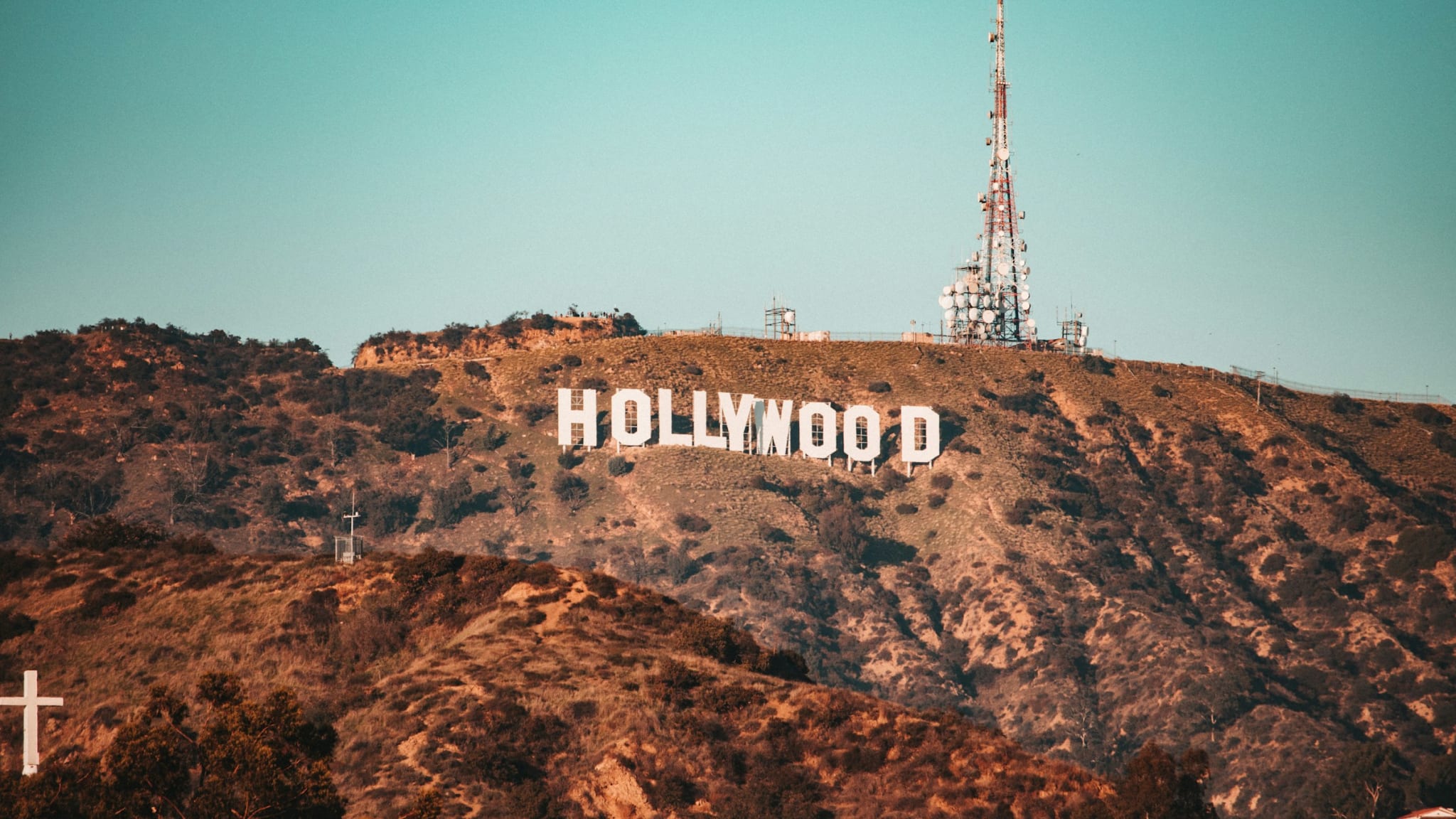 Hollywood-skiltet i åsene over Los Angeles