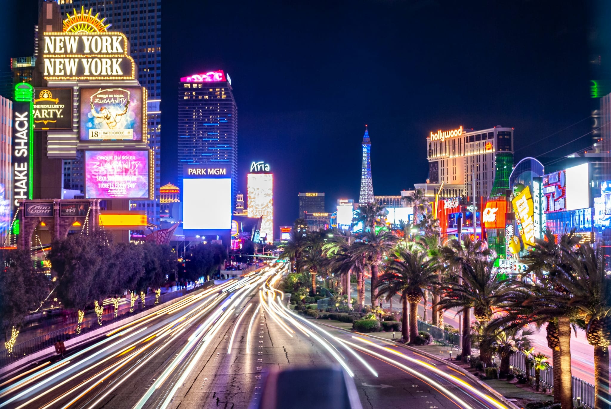 The Strip i Las Vegas om natten