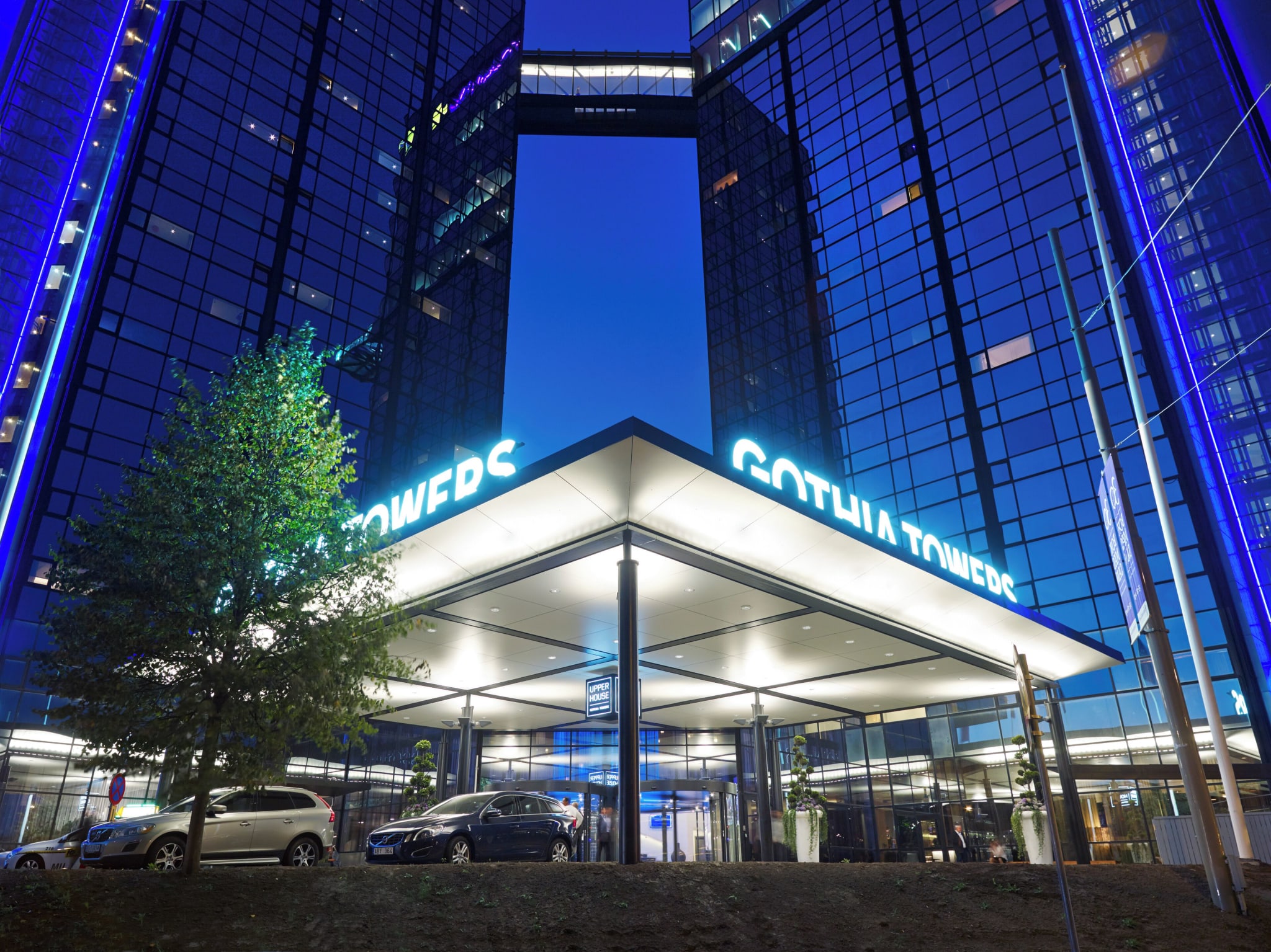 Gothia Towers in Gothenburg in the evening light