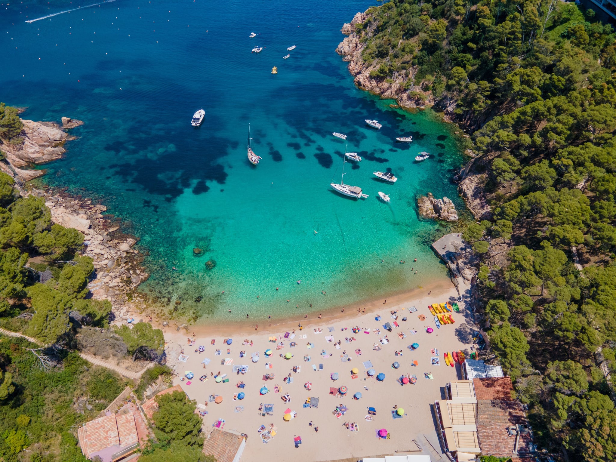 A turquoise cove by Hotel Aiguablava on the Costa Brava