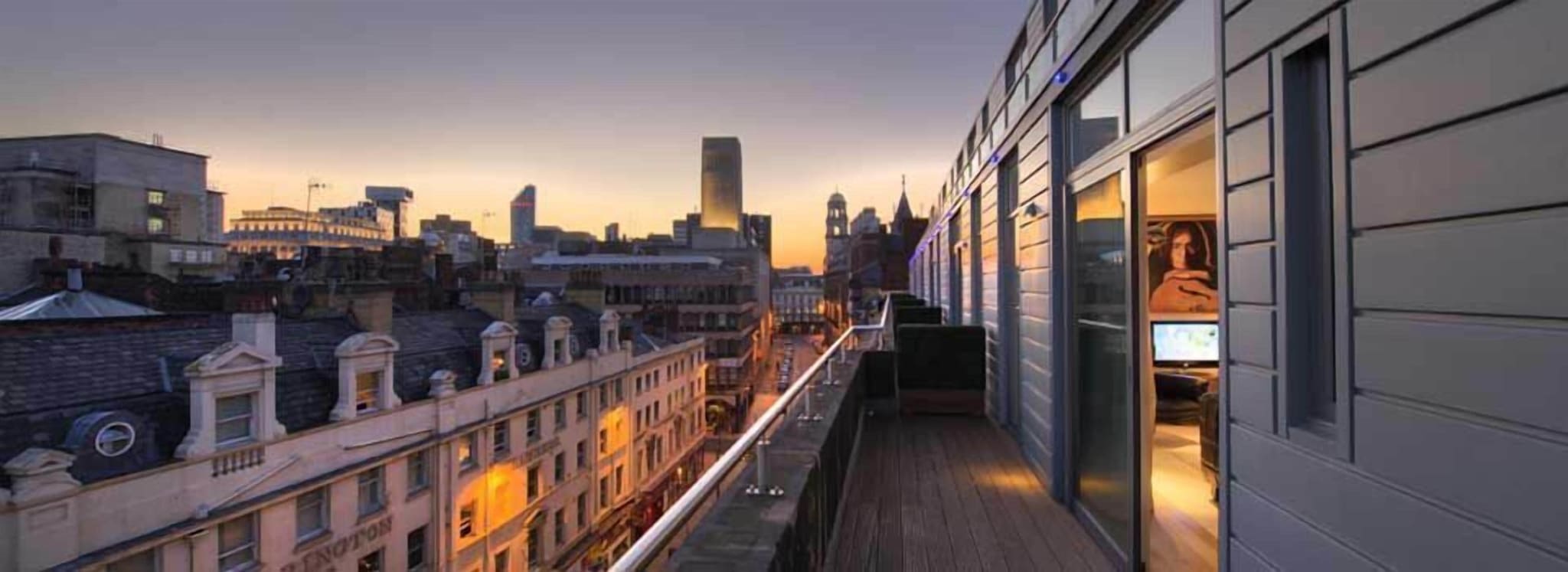 View over Liverpool from the roof of the Hard Days Night Hotel