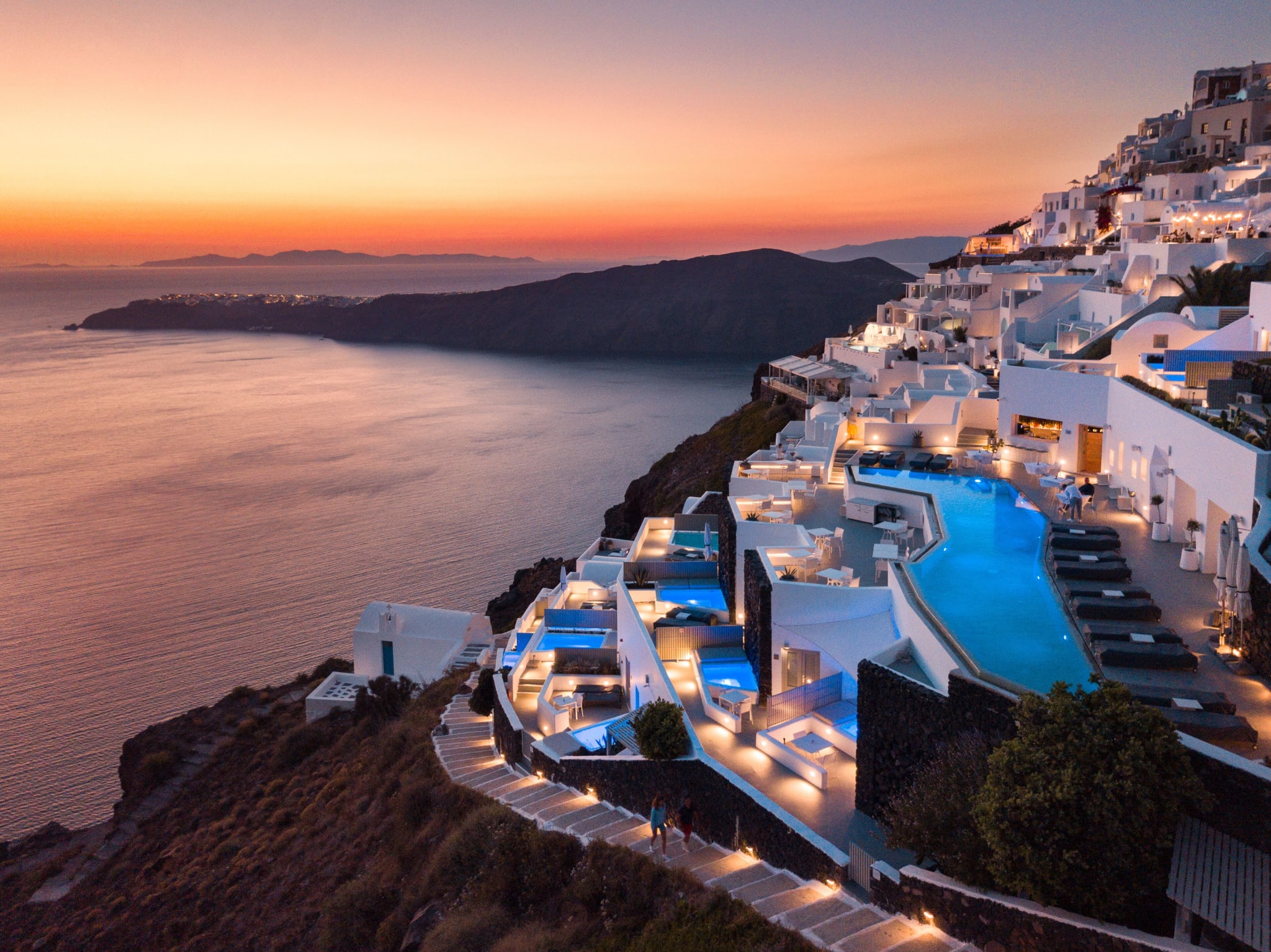 Grace Hotel på Santorini med utsikt over kalderaen