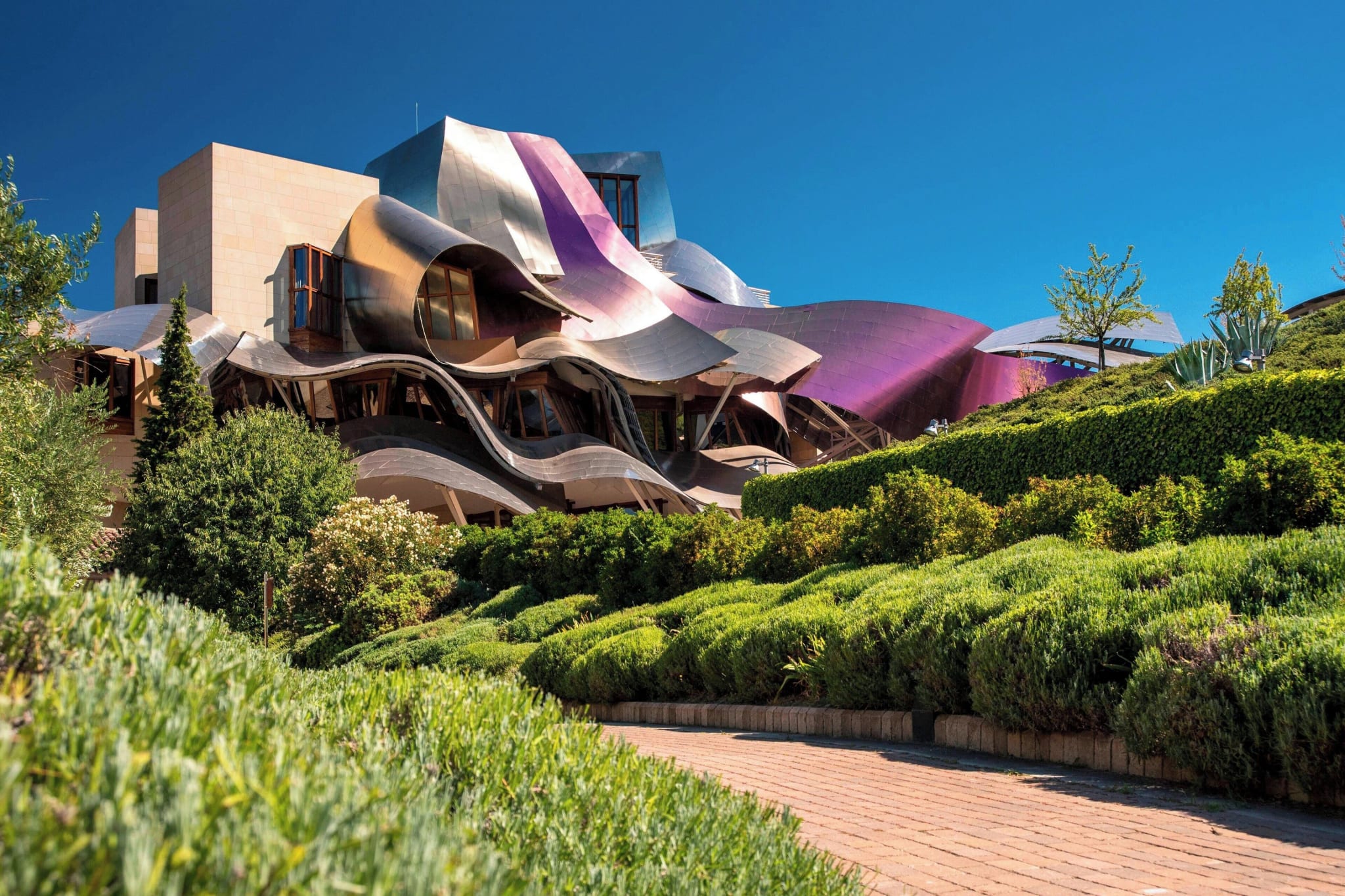 Hotel Marqués de Riscal in Elciego, designed by Frank Gehry