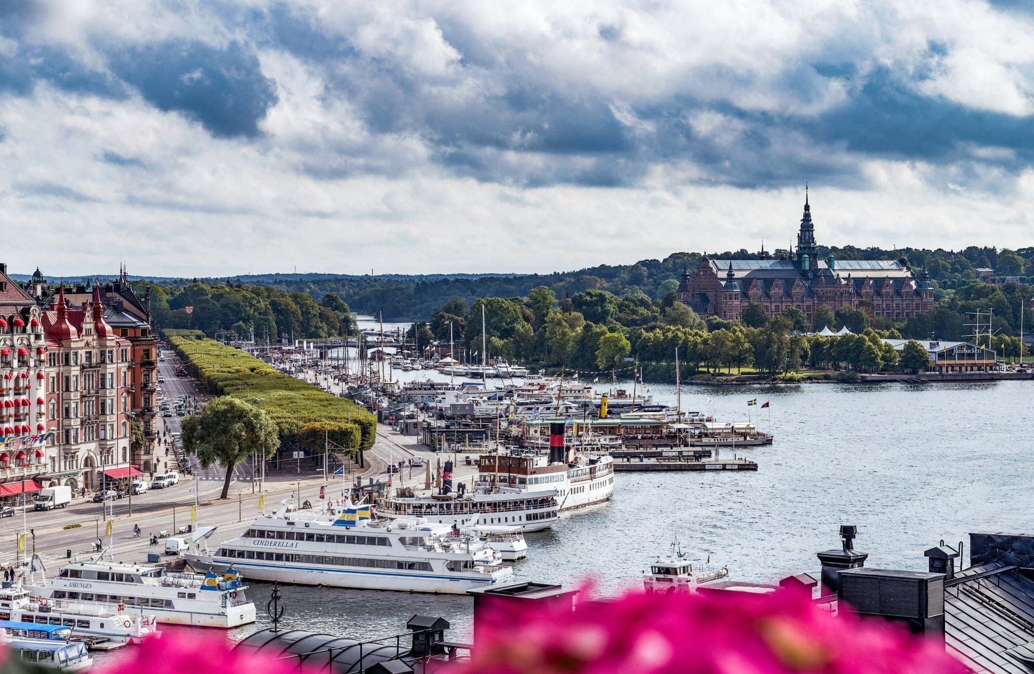 Views over the water and Stockholm from Bank Hotel