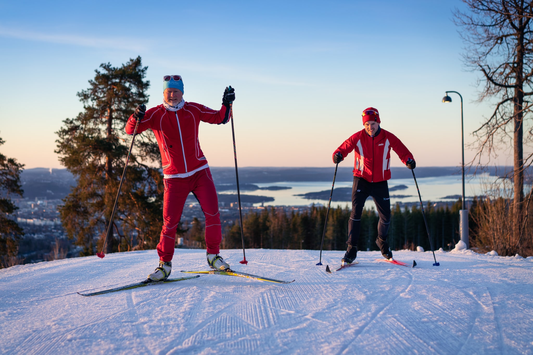 Vinter og snø i Holmenkollen over Oslo