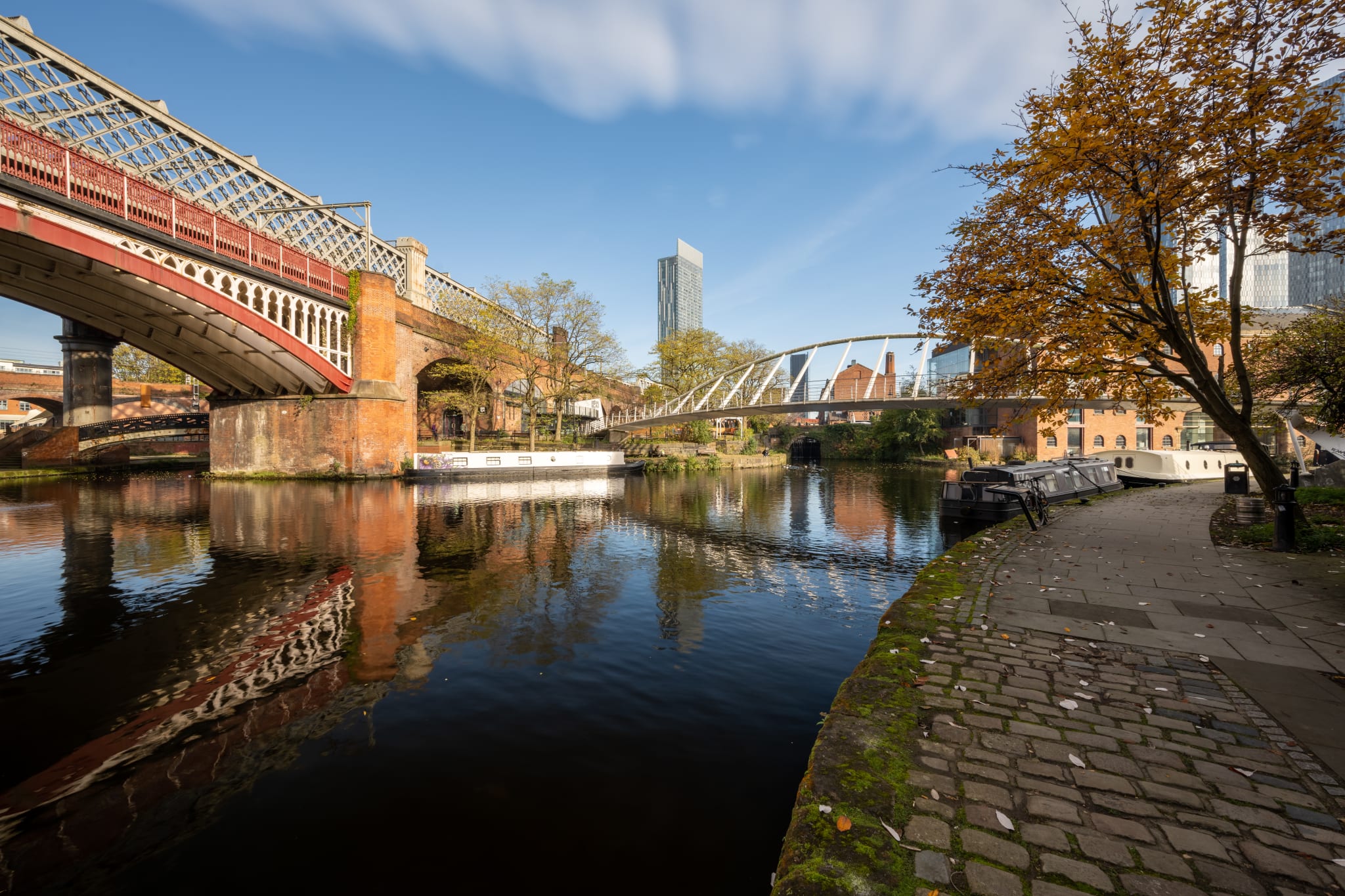Kanal i Castlefield i Manchester