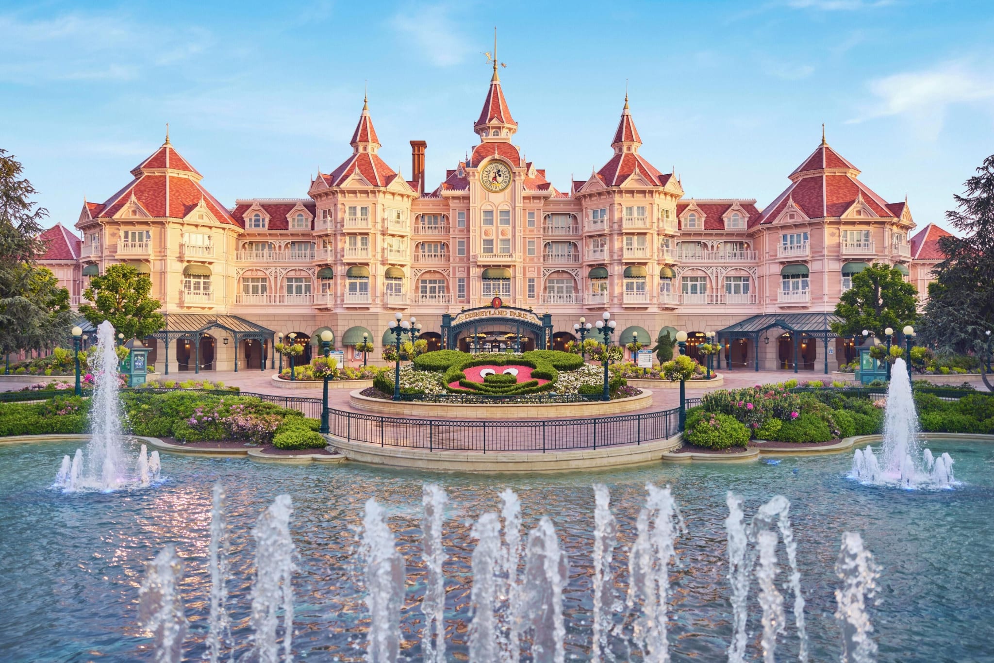 The Disneyland Hotel at the entrance to Disneyland Park