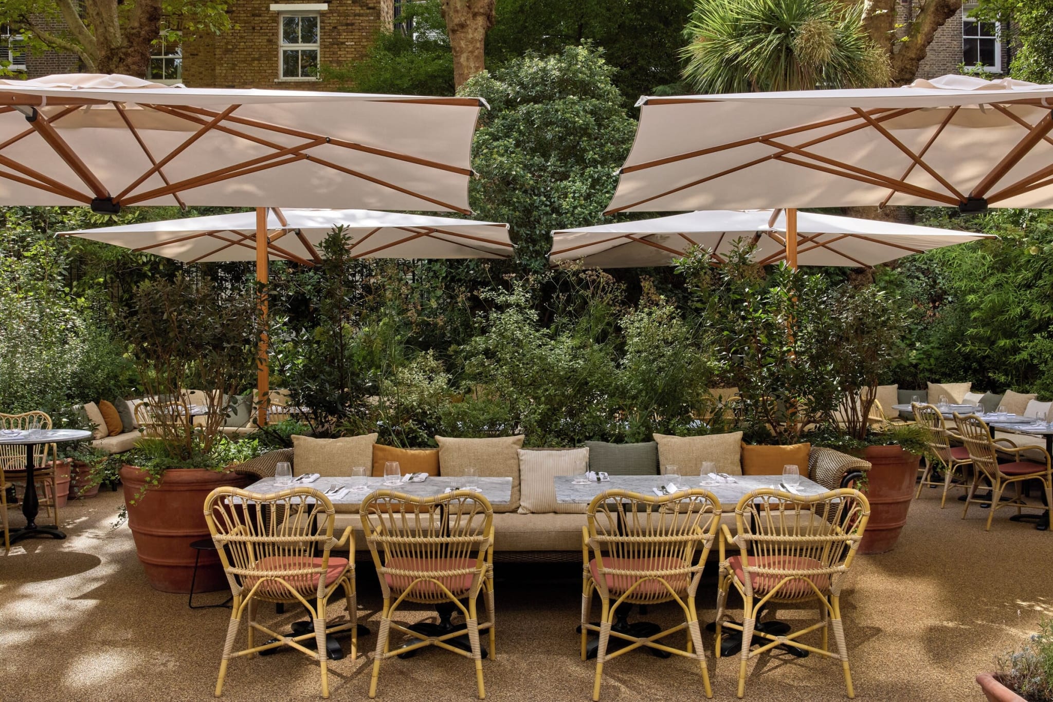 The garden terrace at Miiro Templeton Garden in Earl's Court