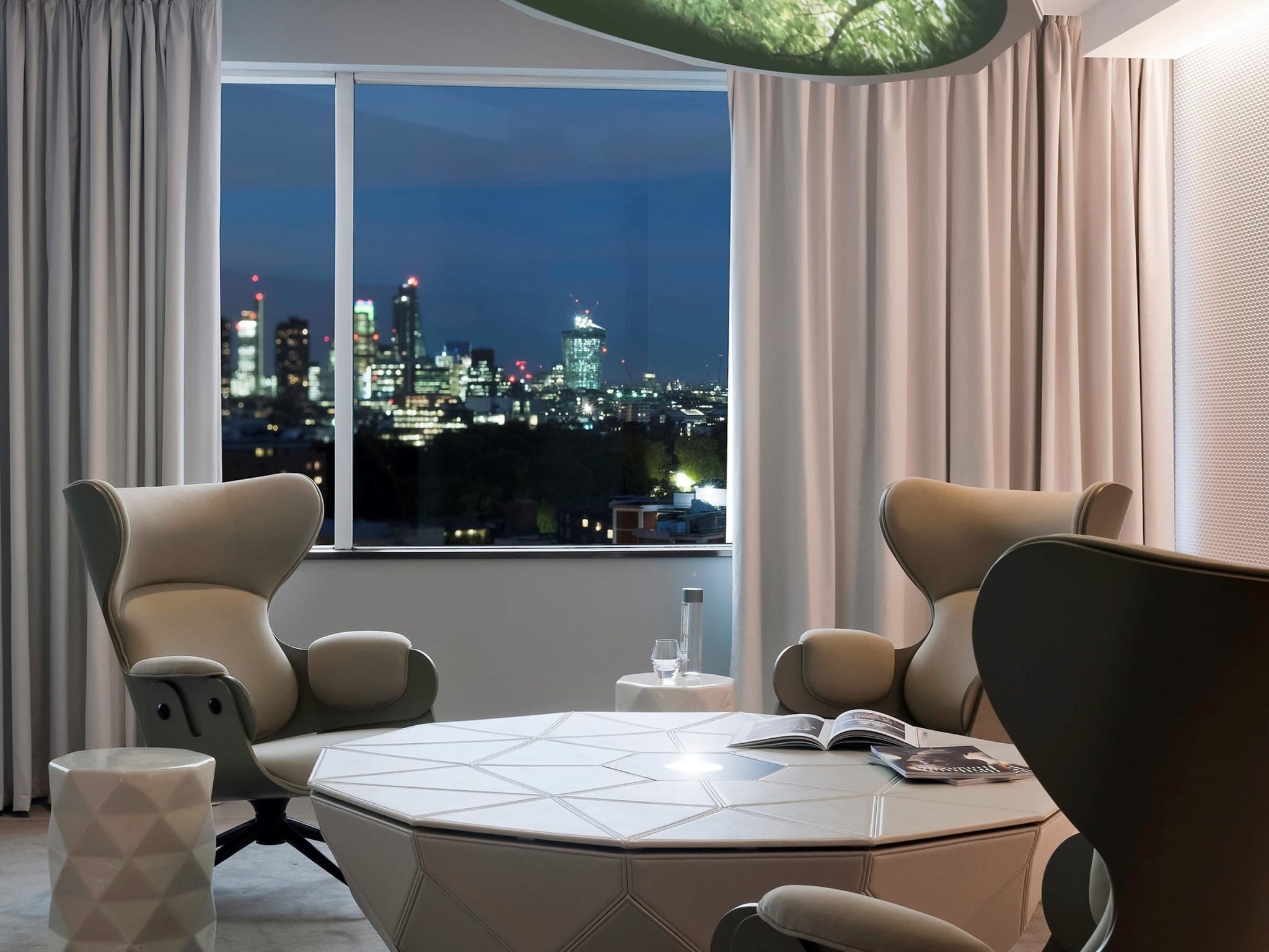 A room with a view of the London skyline at Pullman London St Pancras