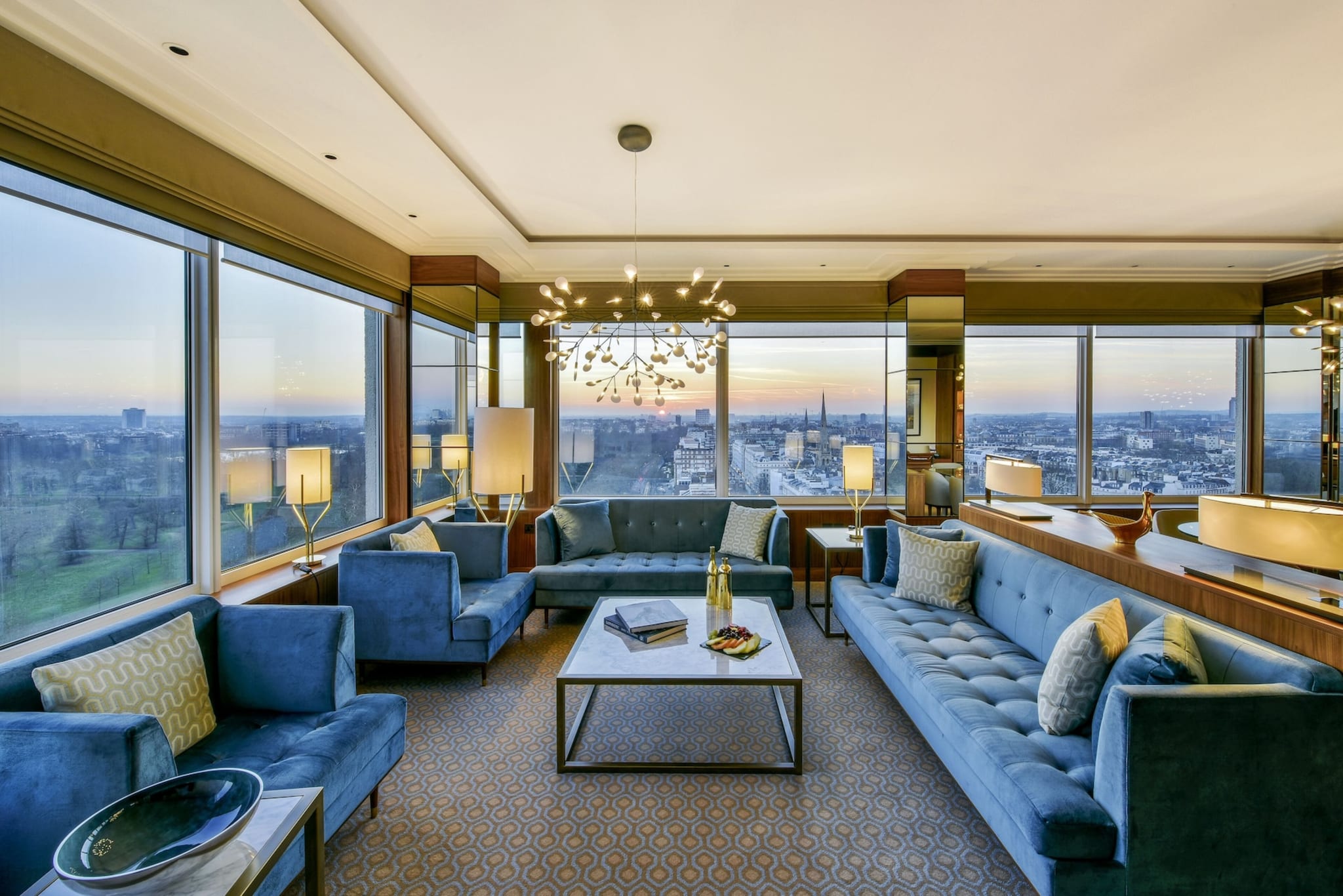 A lounge overlooking Hyde Park at Royal Lancaster London