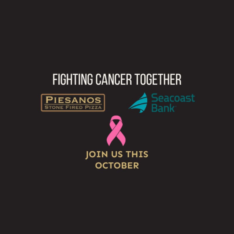 Piesanos Stone Fired Pizza partners with Seacoast Bank and the American Cancer Society