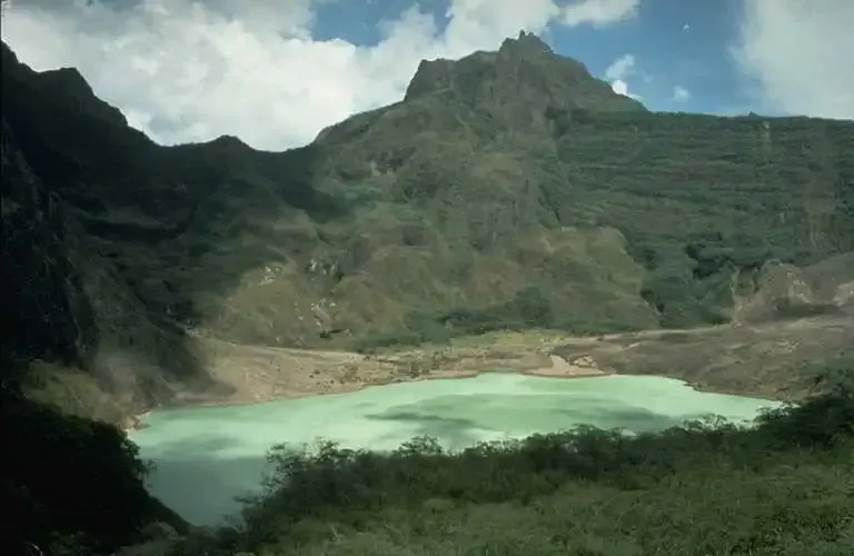 Mount Kelud volcano crater view – East Java day trip from Malang