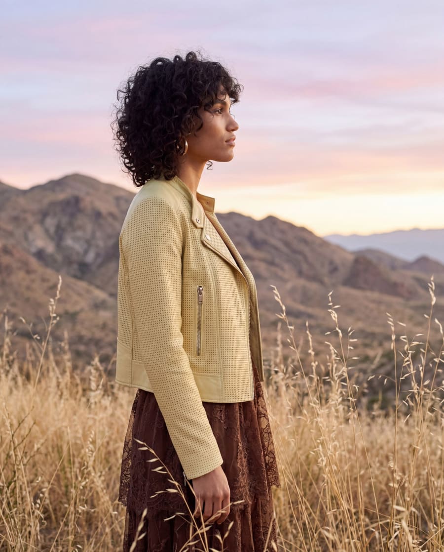 Desert highway, headlights, dusk