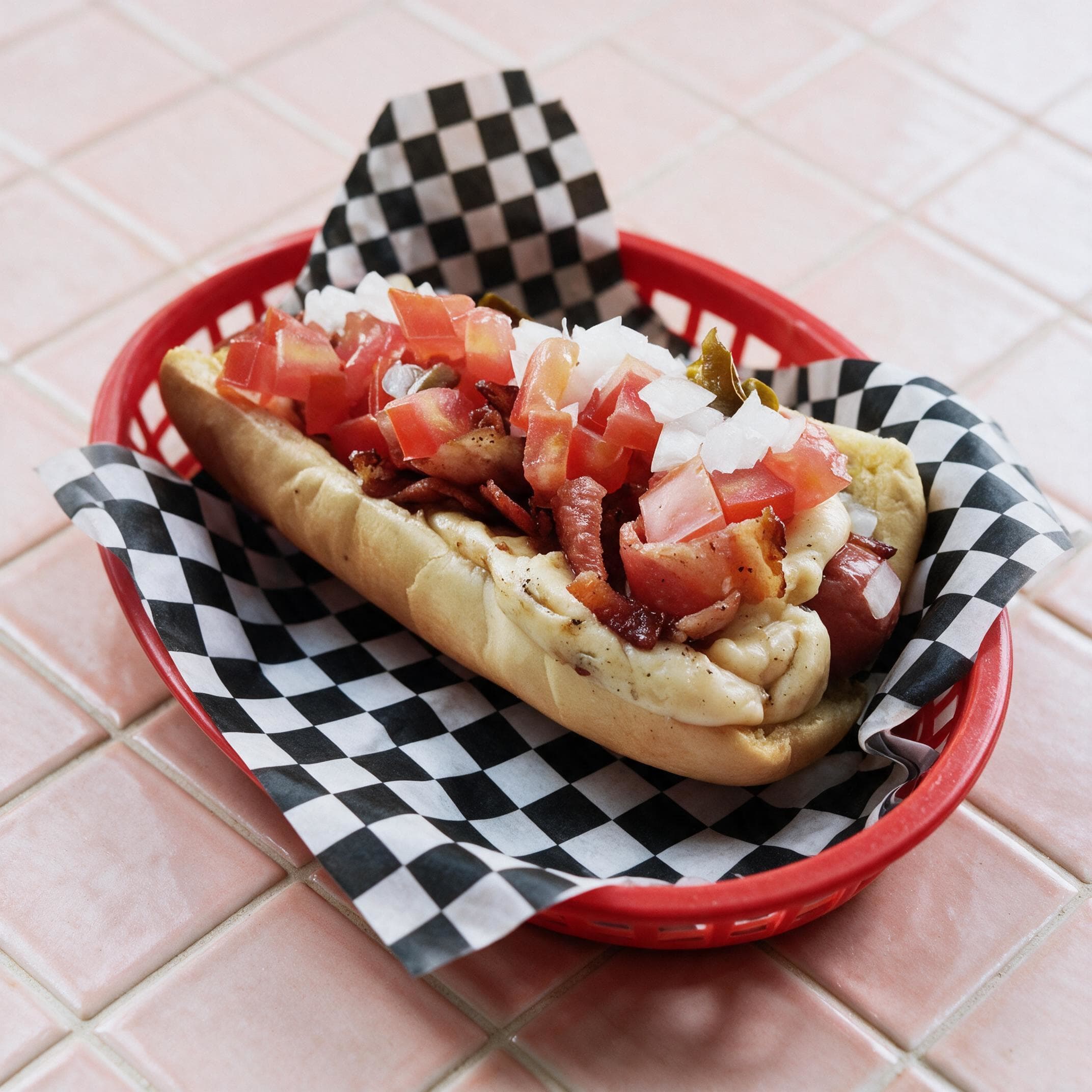 Hot Dog con Tocino y Queso — po