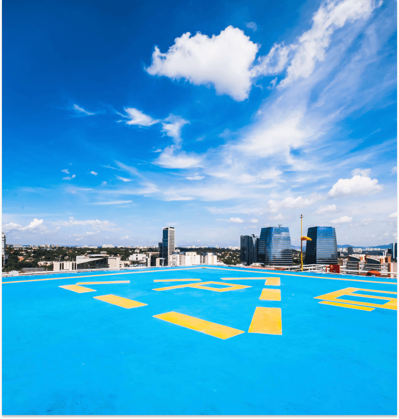 Heliport with view on São Paulo