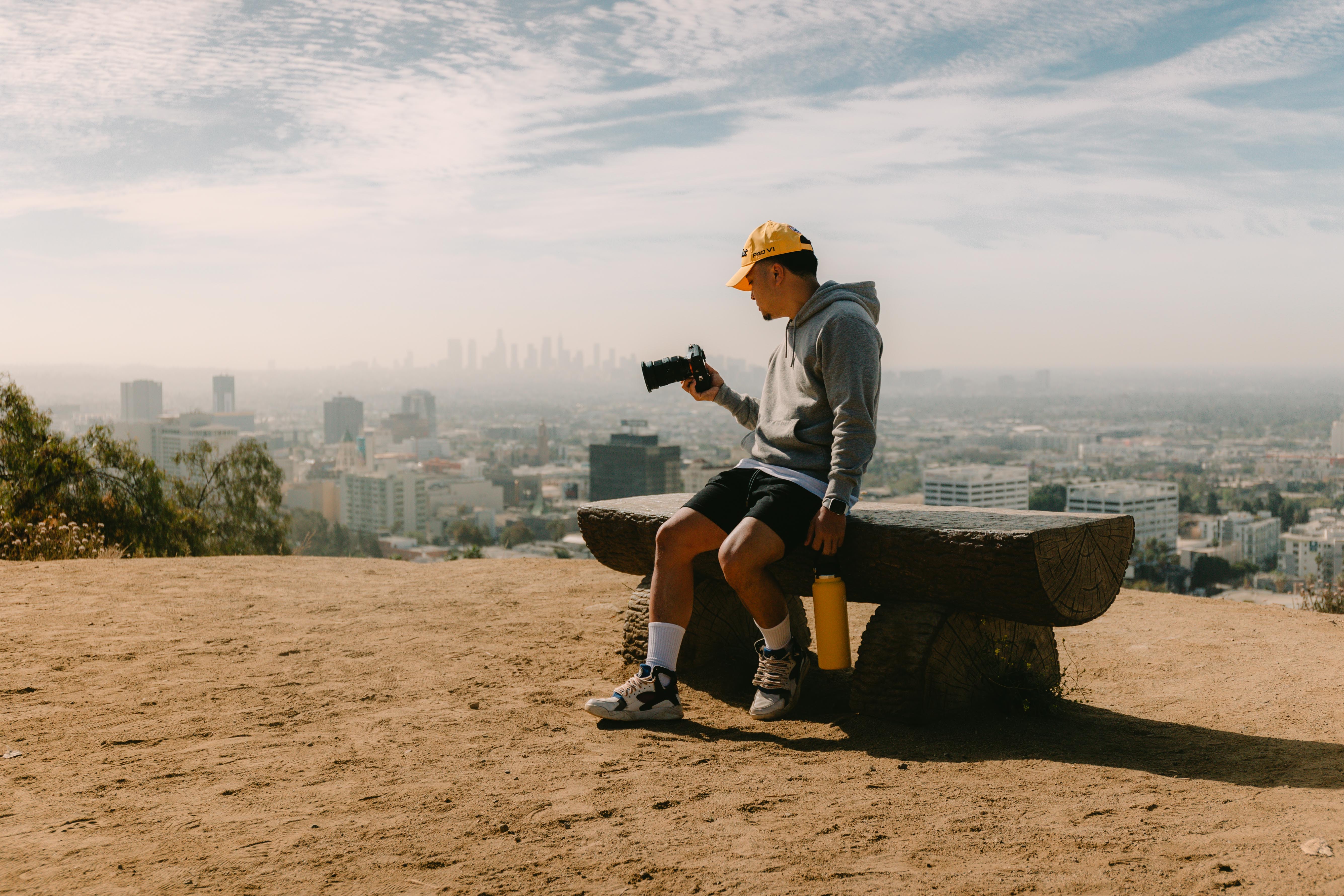 Photographer on the top of LA