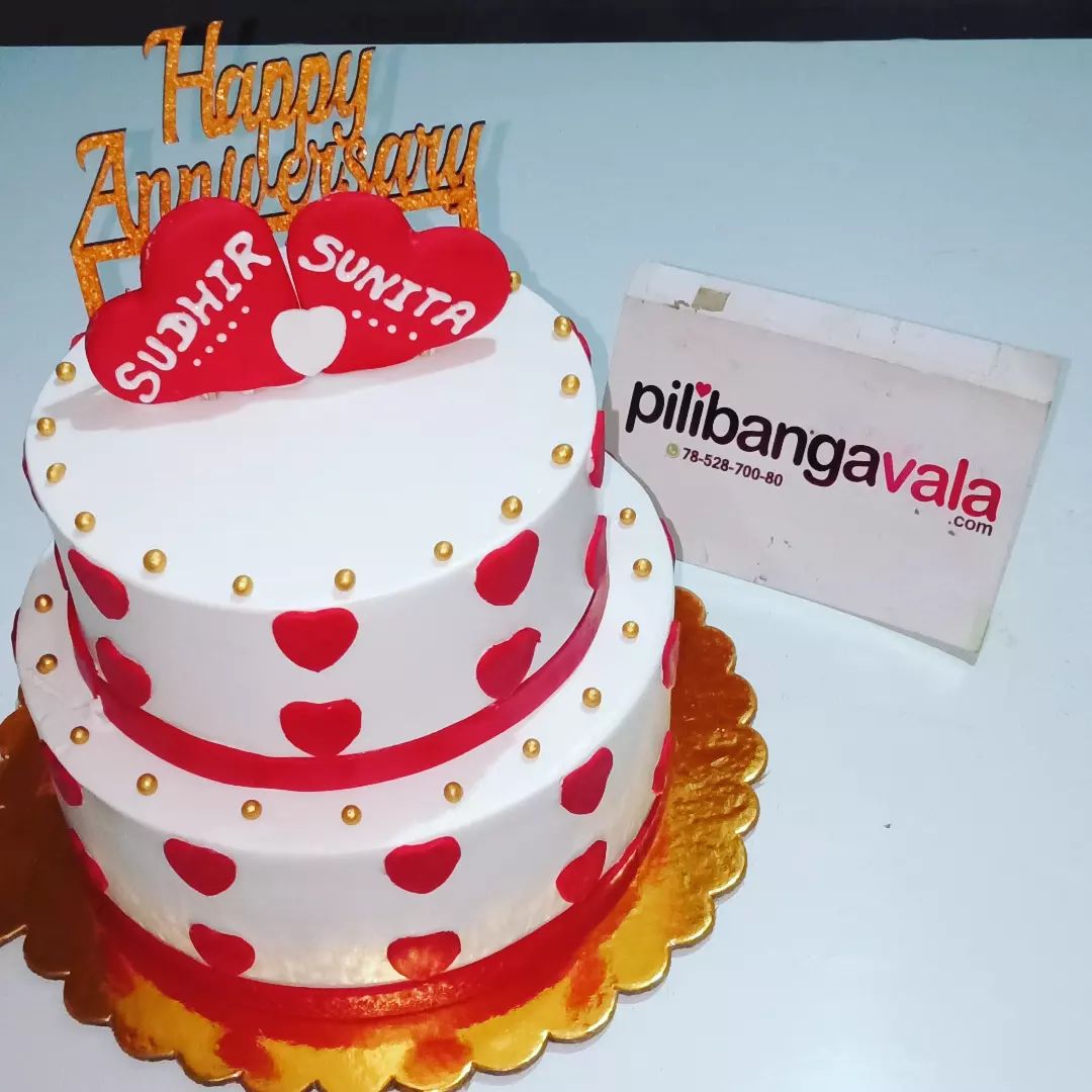 Romantic Anniversary Cake | Pilibanga Vala - Eggless Cake Shop