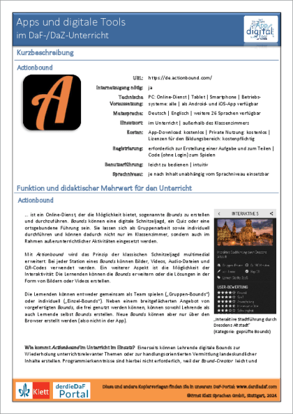 App-Beschreibung Actionbound
