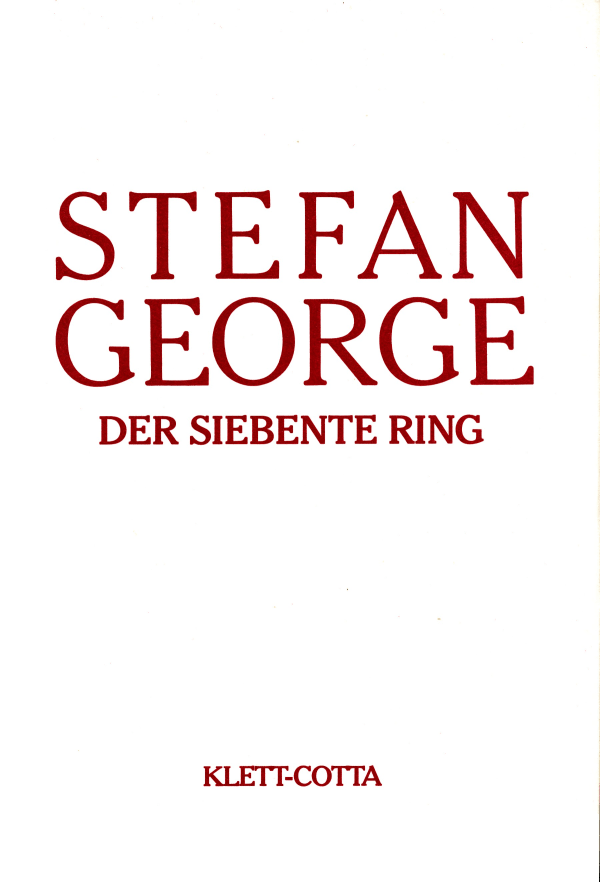 Sämtliche Werke in 18 Bänden, Band 6/7. Der siebente Ring