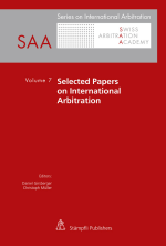 Cover Buchreihe Series on International Arbitration SAA