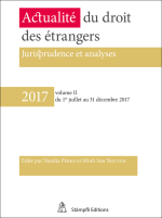 Cover Buchreihe Actualité du droit des étrangers