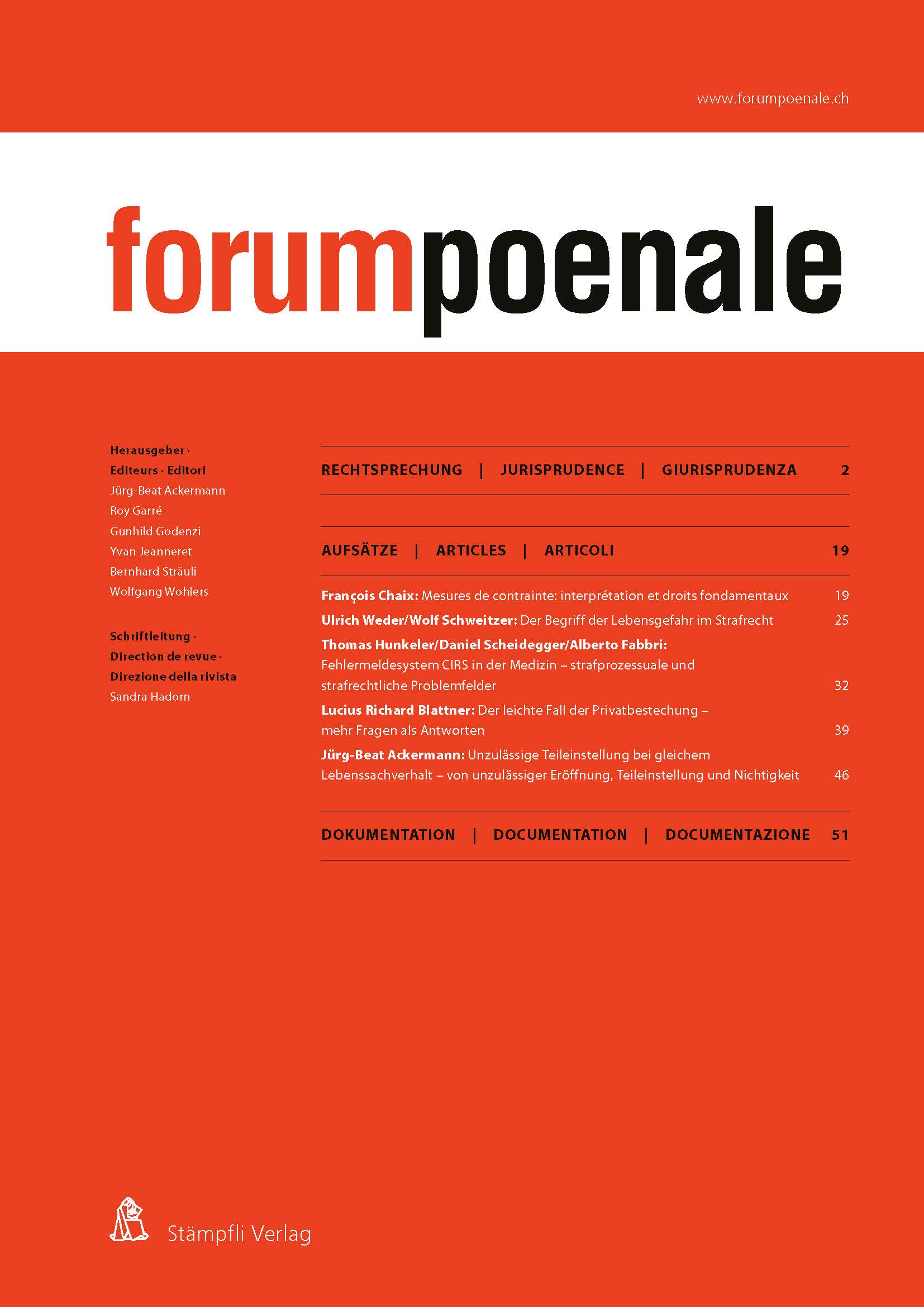 Cover forumpoenale