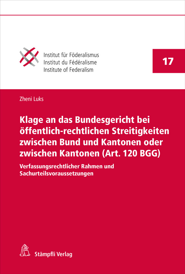 Cover Buchreihe Publikationen des Instituts für Föderalismus Freiburg Schweiz PIFF