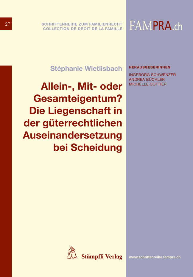 Cover Buchreihe Schriftenreihe zum Familienrecht