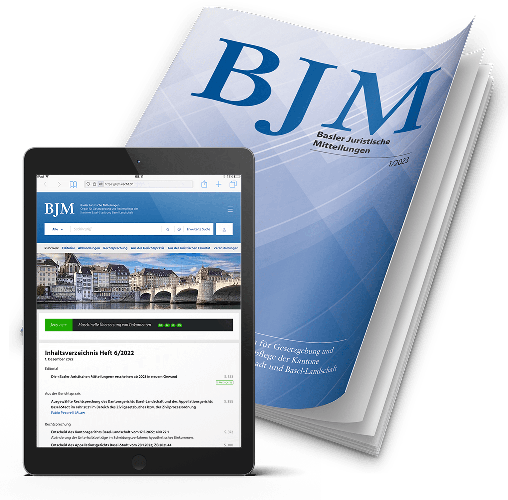 Cover und Tabletansicht Zeitschrift BJM