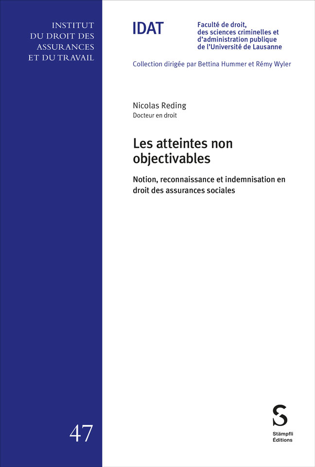 Cover Buchreihe Collection de l‘Institut du droit des assurances et du travail (IDAT)