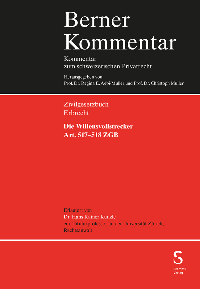 Cover Berner Kommentar Der Werkvertrag 1. Auflage 2024 Cover Berner Kommentar Der Werkvertrag 1. Auflage 2024
