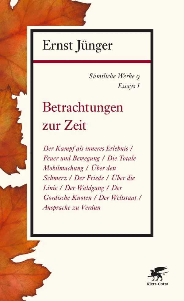 Sämtliche Werke - Band 9 von Ernst Jünger | Klett-Cotta